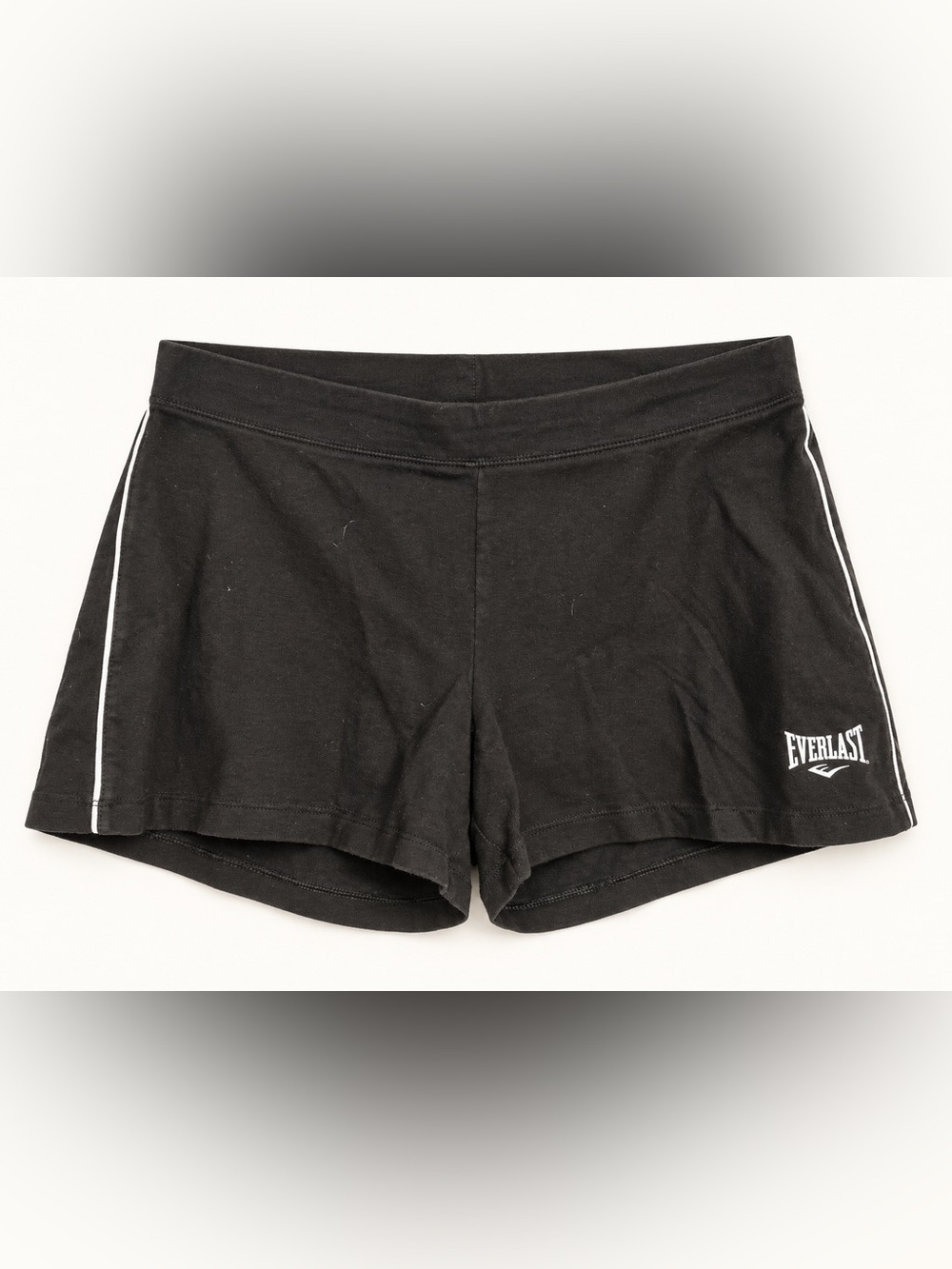 Everlast Black Athletic Shorts with White Piping — Small